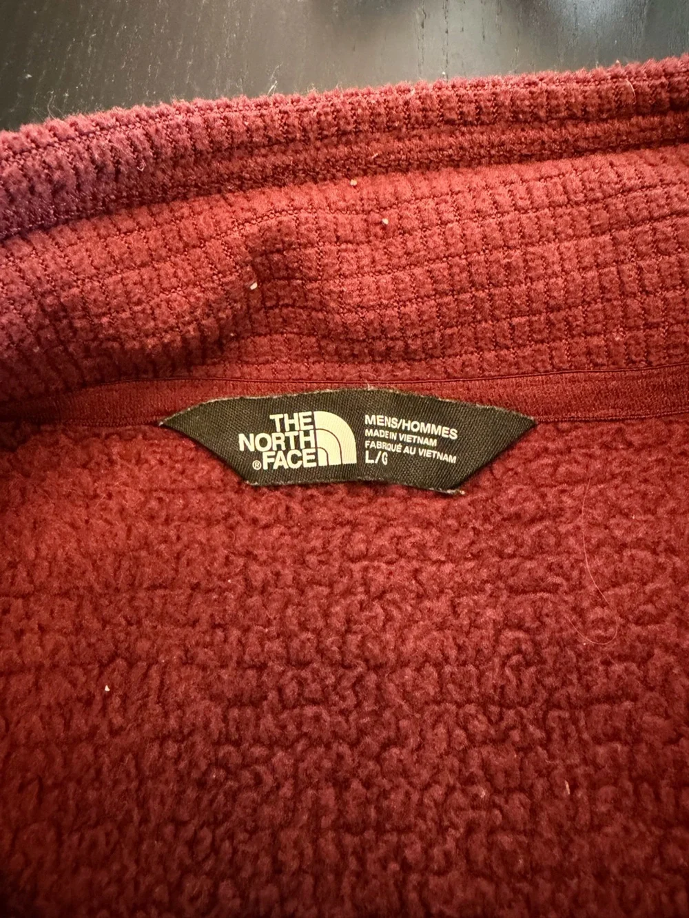 The North Face Men’s Waffle Zip-Up Sweater - Brick/Maroon